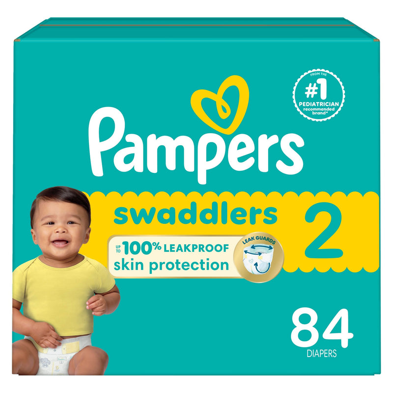 Pampers Swaddler Size 2 Leak-Free Baby Diapers, 84-pc A9