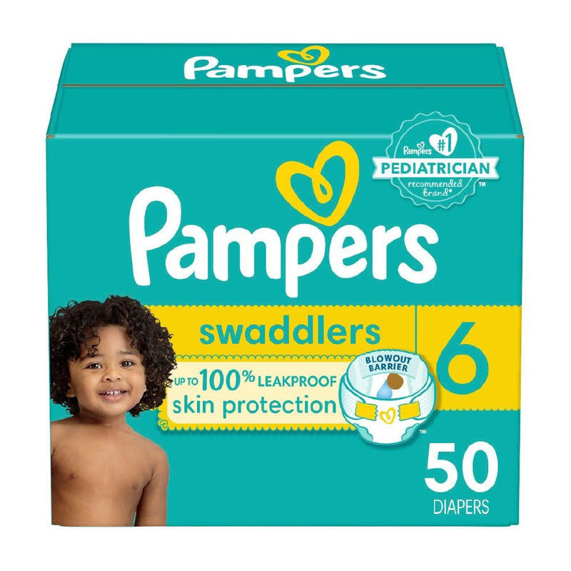 Pampers Swaddlers Size 6 Leak-Free Diapers, 50-pc N6
