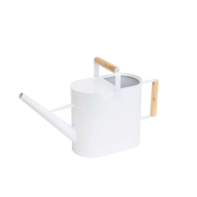 Panacea Nordic Habitat Wood Finish Watering Can, White, 2-Gal U1