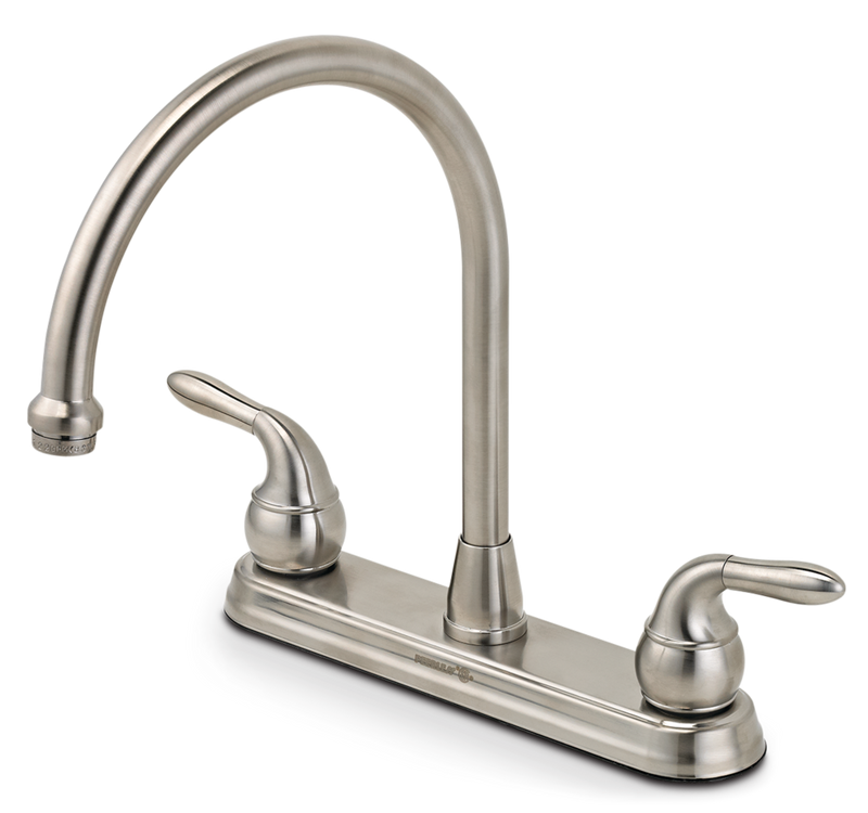 Peerless Double Handle Kitchen Faucet, Brushed Nickel F9