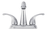 Peerless Double Handle Rigid Spout 4-in Centreset Bathroom Sink Faucet with Pop-Up Drain, Chrome