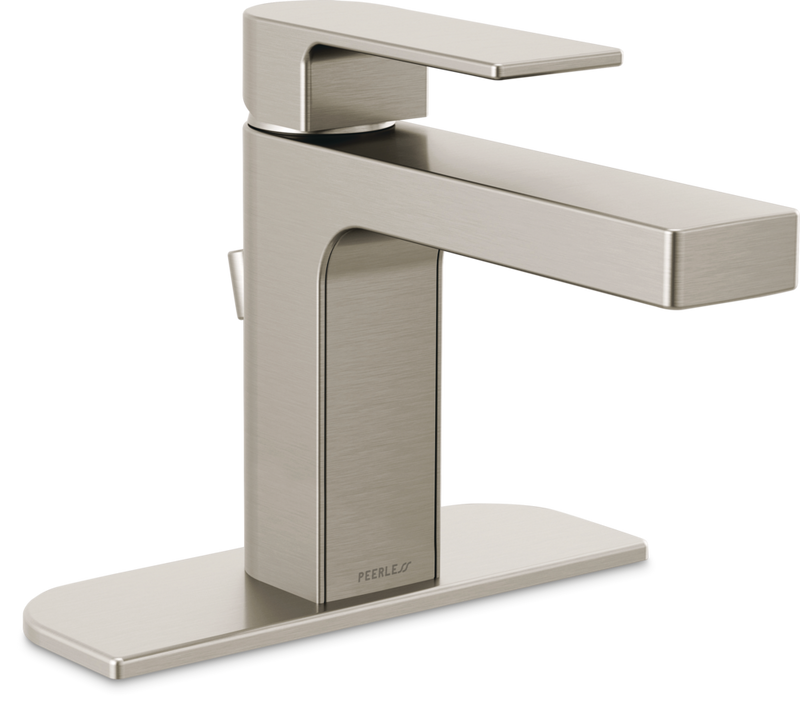 Peerless Xander Single Handle Rigid Spout Single Hole Bathroom Sink Faucet WaterSense Certified, Brushed Nickel C4