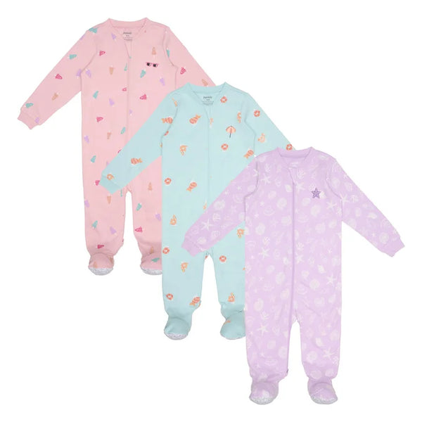Pekkle Infant Organic Cotton Sleeper, 3-pack C5