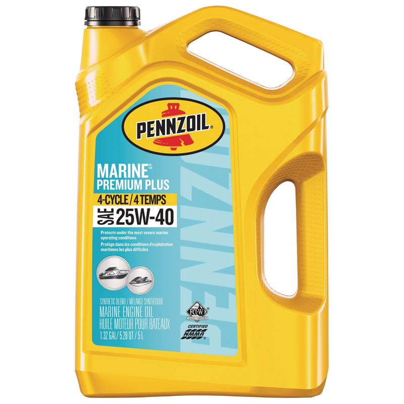 Pennzoil Marine Premium Plus 25W-40 4-Cycle Engine Oil, 5-L U4