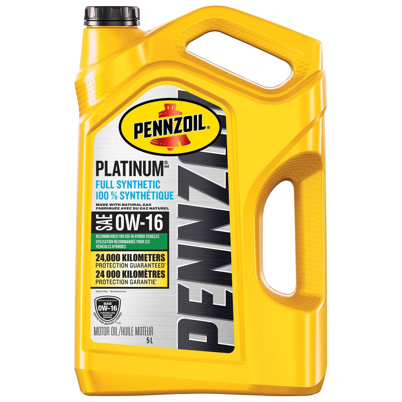 Pennzoil Platinum 0W16 Synthetic Engine Oil, 5-L U8