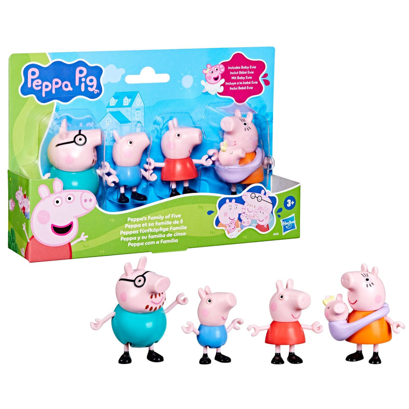 Peppa Pig & Family Figure Playset for Ages 3+, 4-pc O9