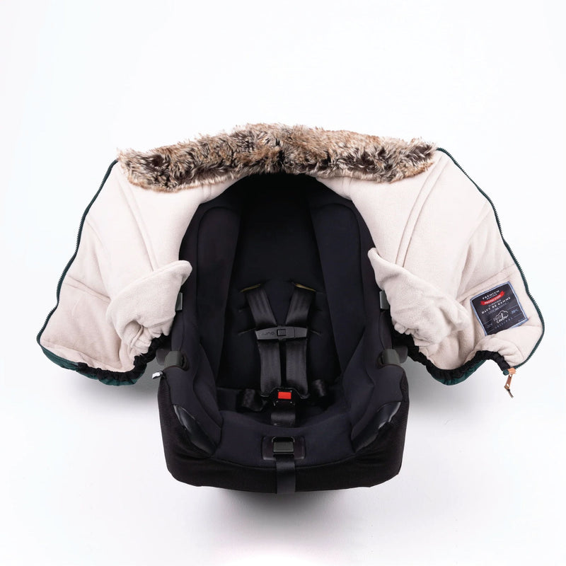 Petit Coulou Winter Baby Car Seat Cover, Sherpa Collection (-30°C to 5°C), Jasper O2