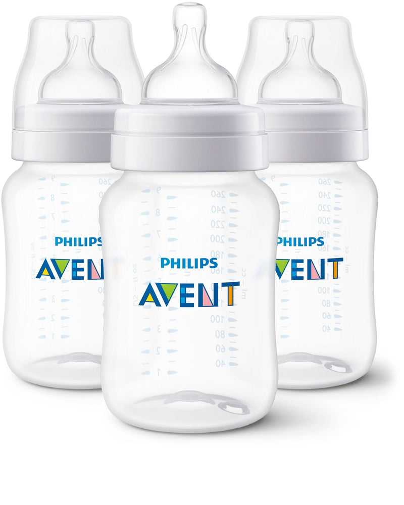 Philips Avent SCY103/03 Anti-Colic Baby Bottle, 9-oz, 3-pk T4