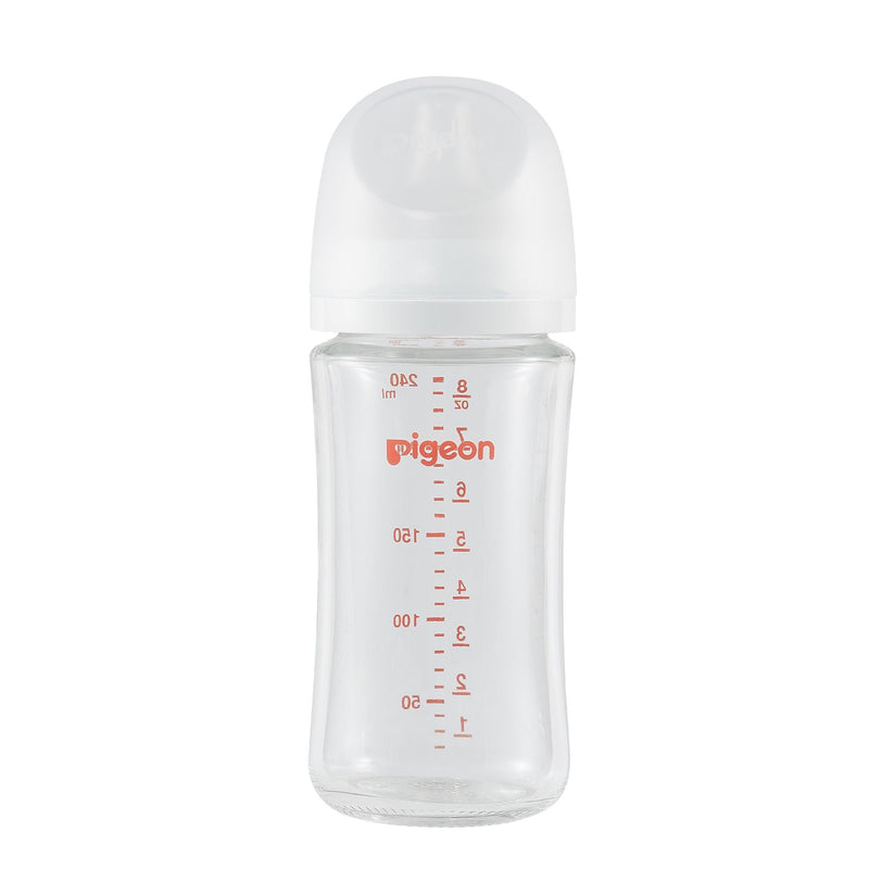 Pigeon Glass Bottle with Silicone Nipple (M), 8-oz, 3 Months+ D6