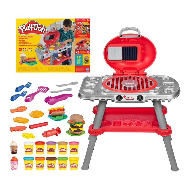 Play-Doh Barbecue Grill Set with Lights and Sounds, 17-pc C6