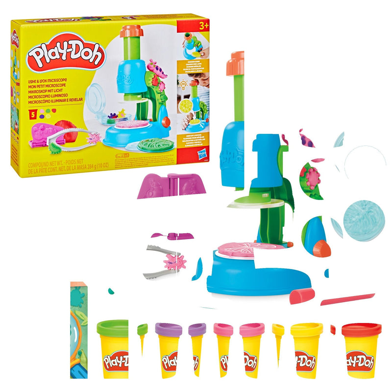 Play-Doh Light-up Microscope Playset with Glow Effects V6