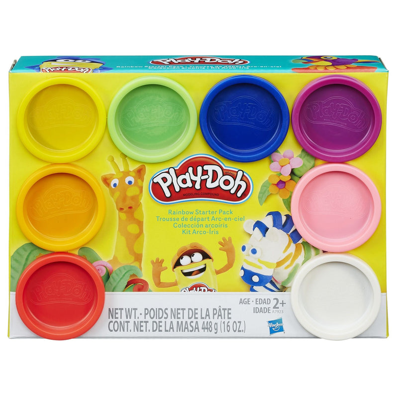 Play-Doh Rainbow 8 Colour Starter Pack Molding Material For Toddlers & Kids, Ages 2+ R7