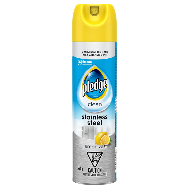 Pledge Stainless Steel Cleaner Spray, Lemon Scent, 275-g Q0
