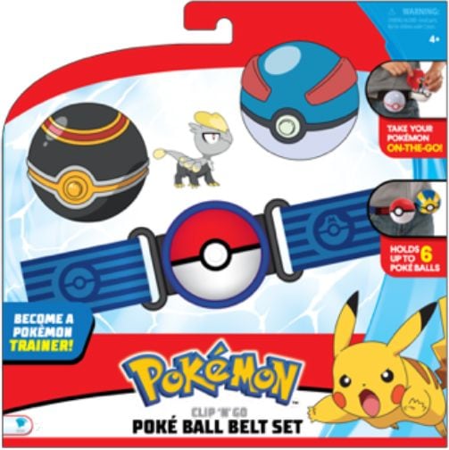 Pokémon Clip 'N' Go Poké Ball Belt Set With 2-Inch Action Figure & Balls, Assorted, Age 4+ H0