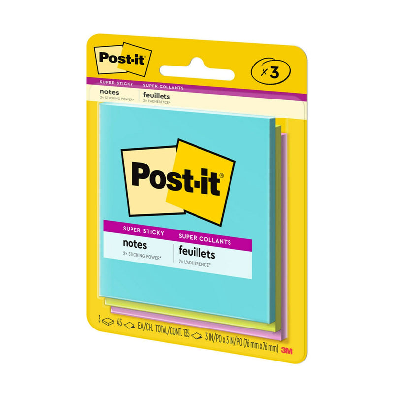 Post-it Super Sticky Notes Supernova Neons Notes, 3-pk T2