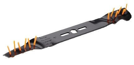 Power Rake Universal 6-in-1 Replacement Lawn Mower Blade, 21-in/22-in, Removable Tines J0