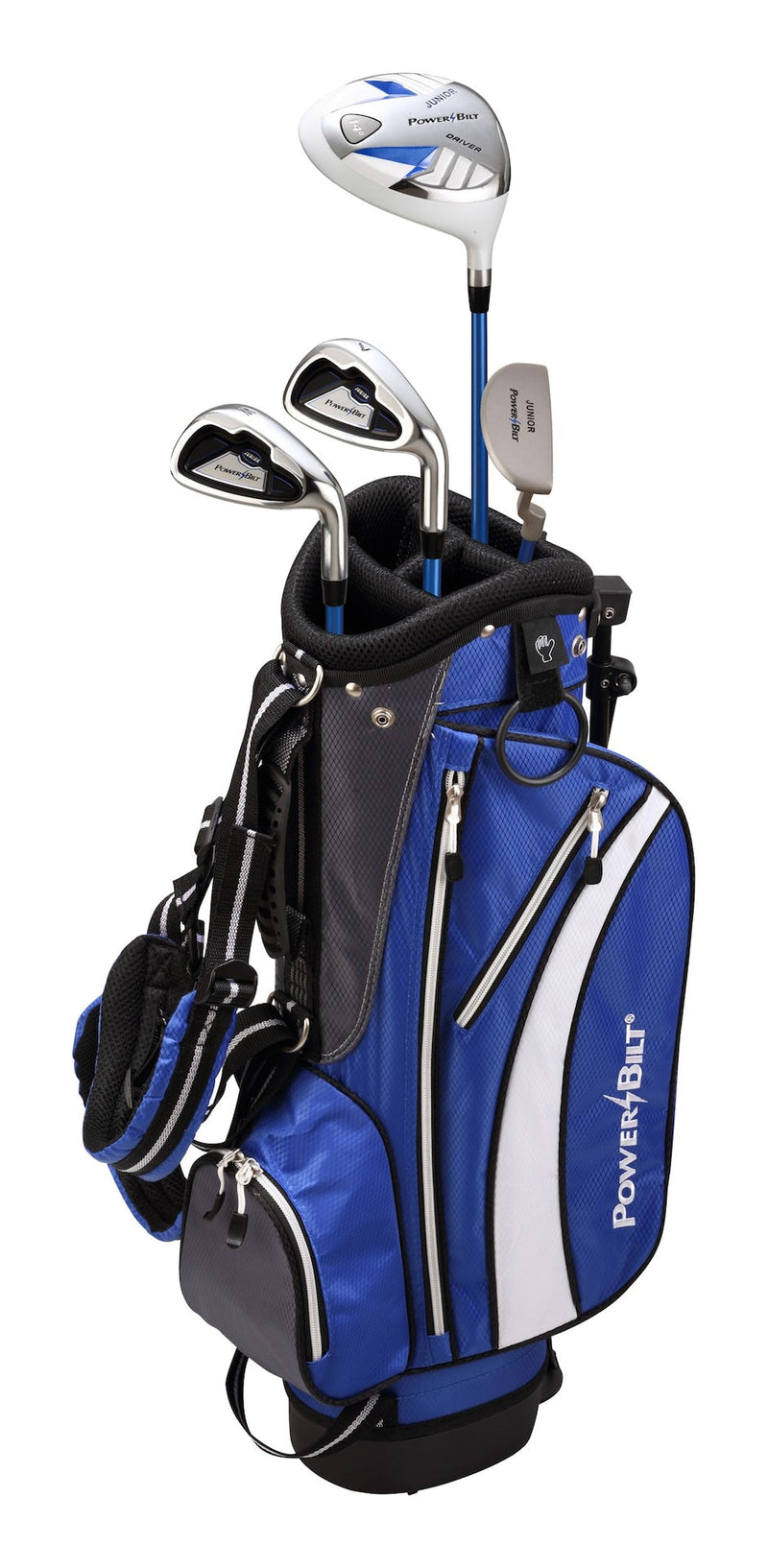 PowerBilt Junior Tour Golf Club Set, Ages 5-8, Left-Hand, Blue F2