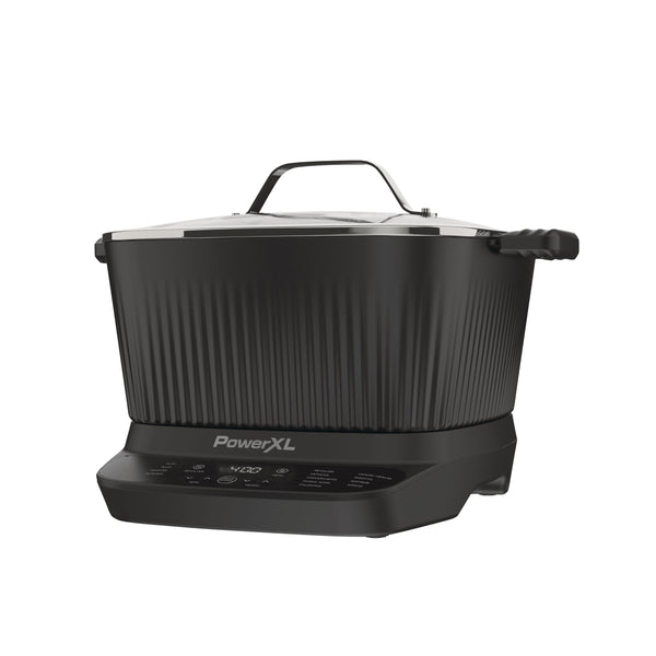 PowerXL StirMax Digital Programmable Slow/Multi-Cooker with 9 Cooking Pre-Sets, Black T1