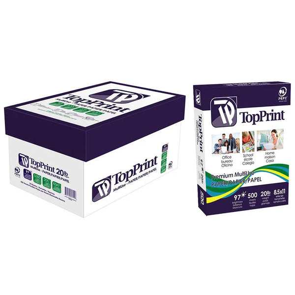 Premium Multi-use Top Print Paper, Letter, 8.5 in. x 11 in., 97 Bright, 20 lb. C1