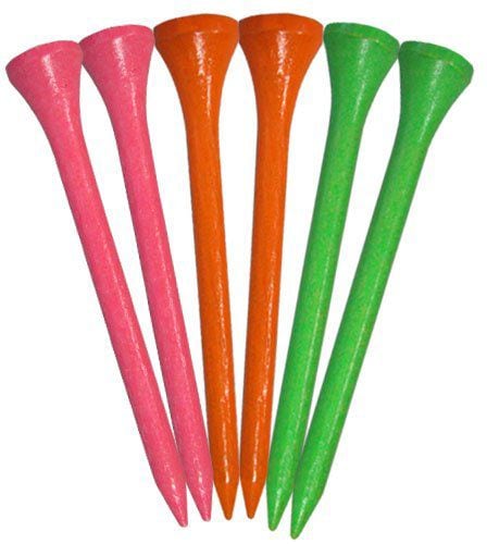 Pride Biodegradable Hardwood Golf Tee, 2-3/4-in, 50-pk, Citrus Assorted Colours P2