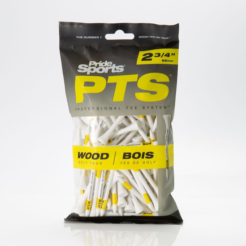 Pride Professional Biodegradable Hardwood Golf Tees, 2-3/4-in, 100-pk, White K8