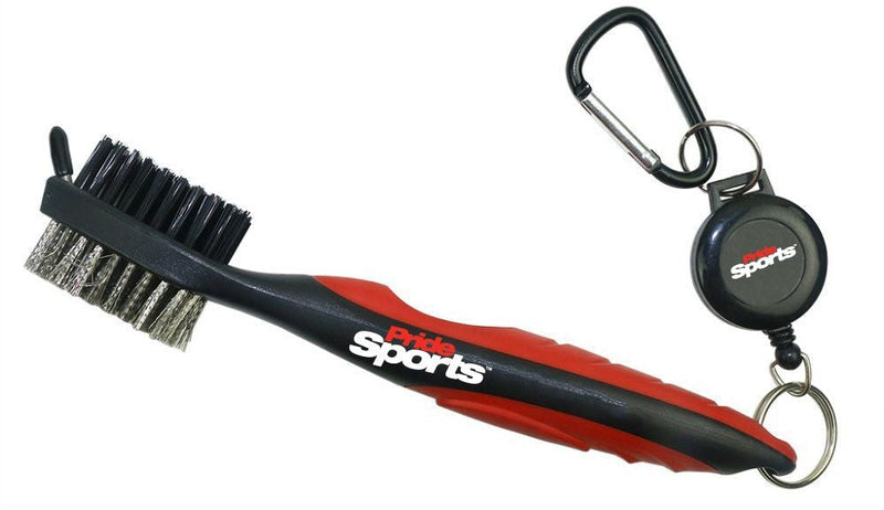 PrideSports Deluxe Golf Club Cleaning Brush with Retractable Cord H9