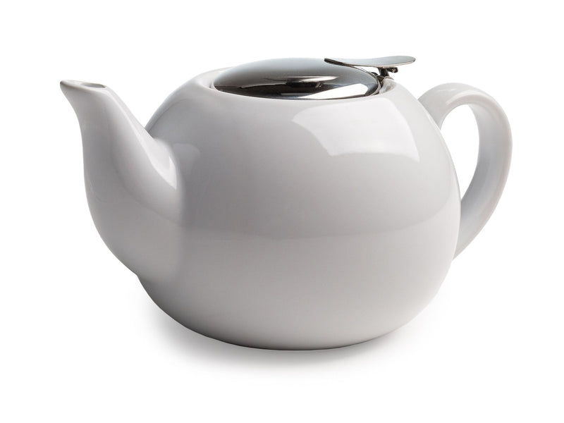 Primula Ceramic Teapot with Stainless Steel Infuser, 0.71-L, White Z3