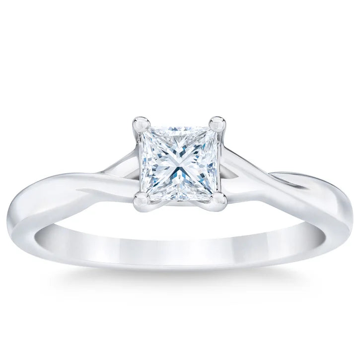Princess Cut Diamond Solitaire Ring (0.50 ct) Z6