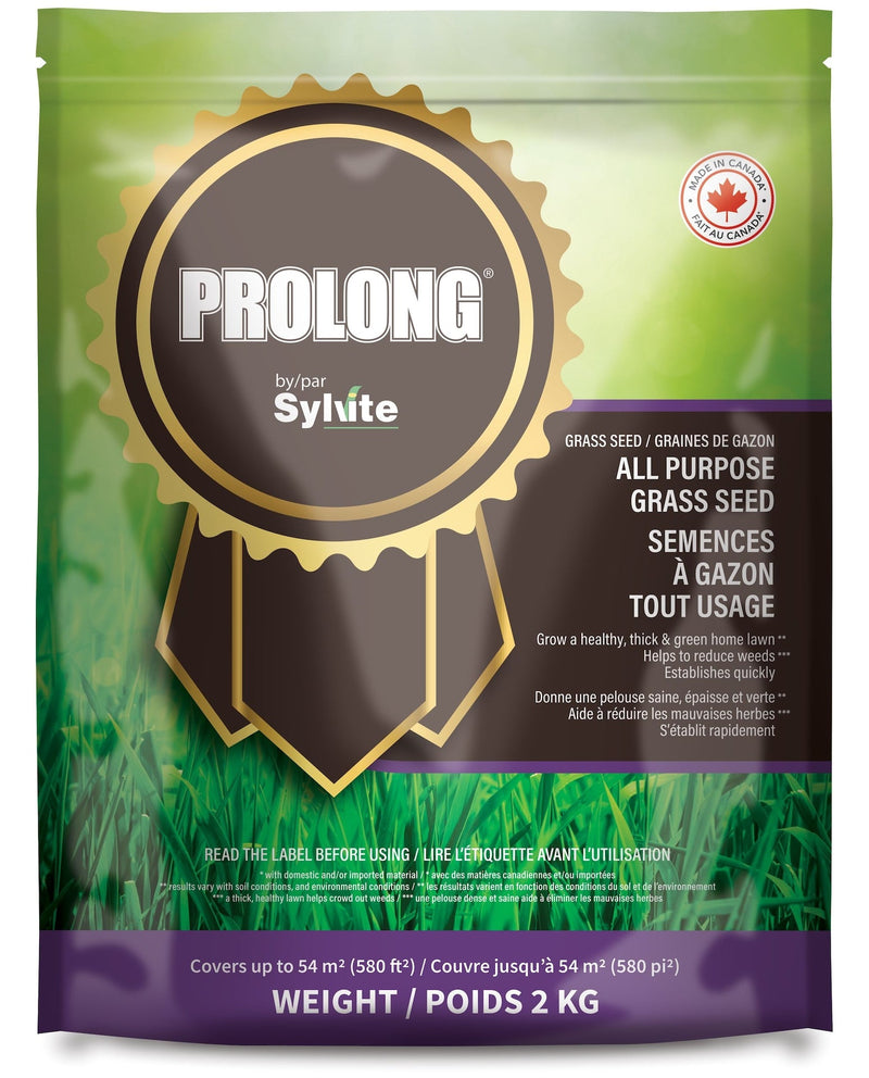 Prolong All Purpose Grass Seed, Covers 580 sq. ft., 2-kg R9
