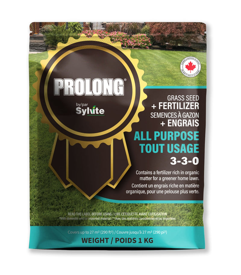 PROLONG All Purpose Grass Seed with Fertilizer, 3-3-0, 1kg I5