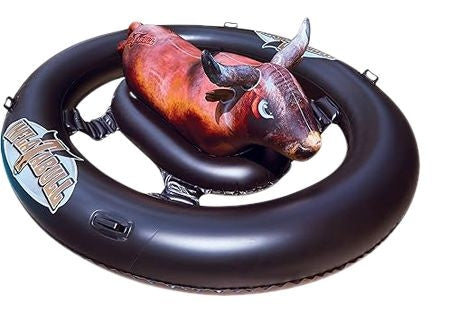 Promar Inflatabull Inflatable Bull Ride-On Lake/Pool Float Toy, Brown S6