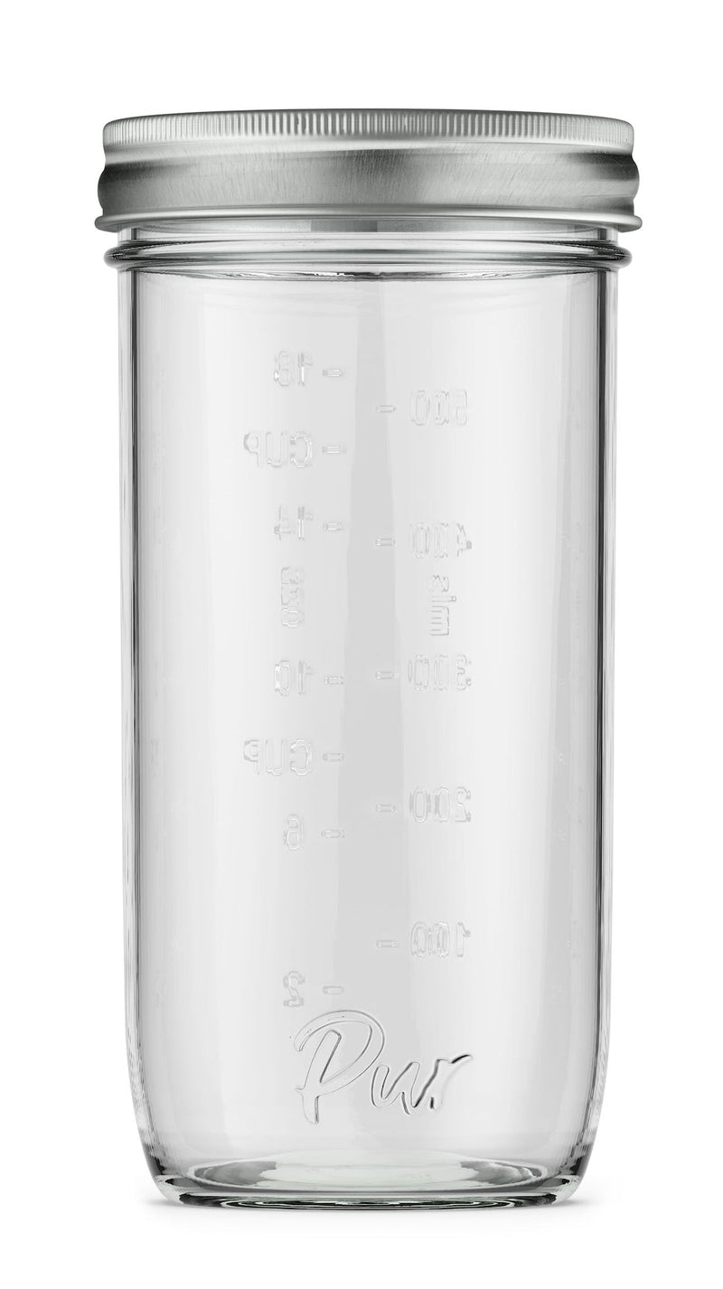 PUR BPA-Free Wide Mouth Canning Jars, 24-oz, 6-pk W1