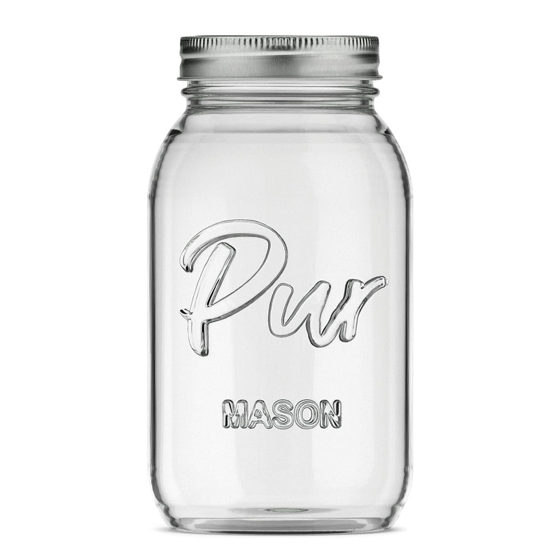 Pur Mason Regular Mouth Canning Glass Jar with Lid & Band, 32-oz/946-mL, 12-pk H5