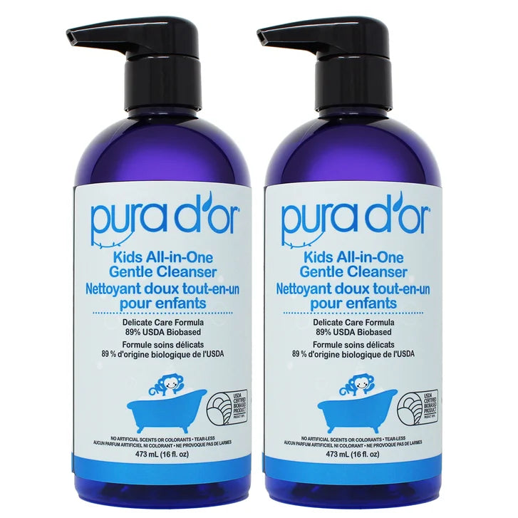Pura D'or Kids All-in-One Gentle Cleanser, 2 x 473 mL Z8
