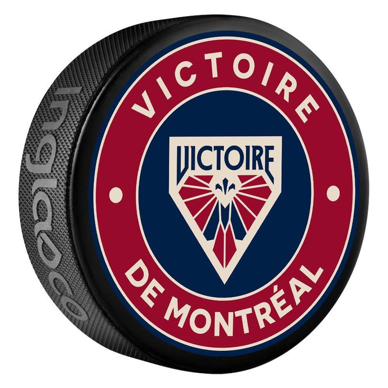 PWHL Montreal Victoire Classic Souvenir Hockey Puck, 6-oz I7