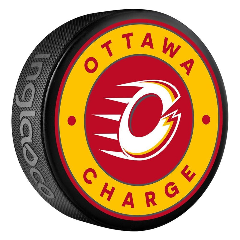 PWHL Ottawa Charge Classic Souvenir Hockey Puck, 6-oz L2