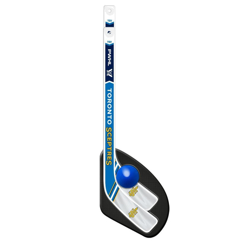 PWHL Toronto Sceptres 1-on-1 Mini Hockey Sticks with Ball Set, 3-pc Q2
