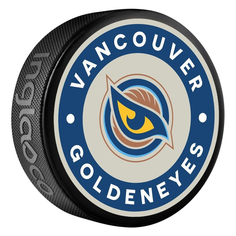 PWHL Vancouver Goldeneyes Classic Souvenir Hockey Puck, 6-oz X7