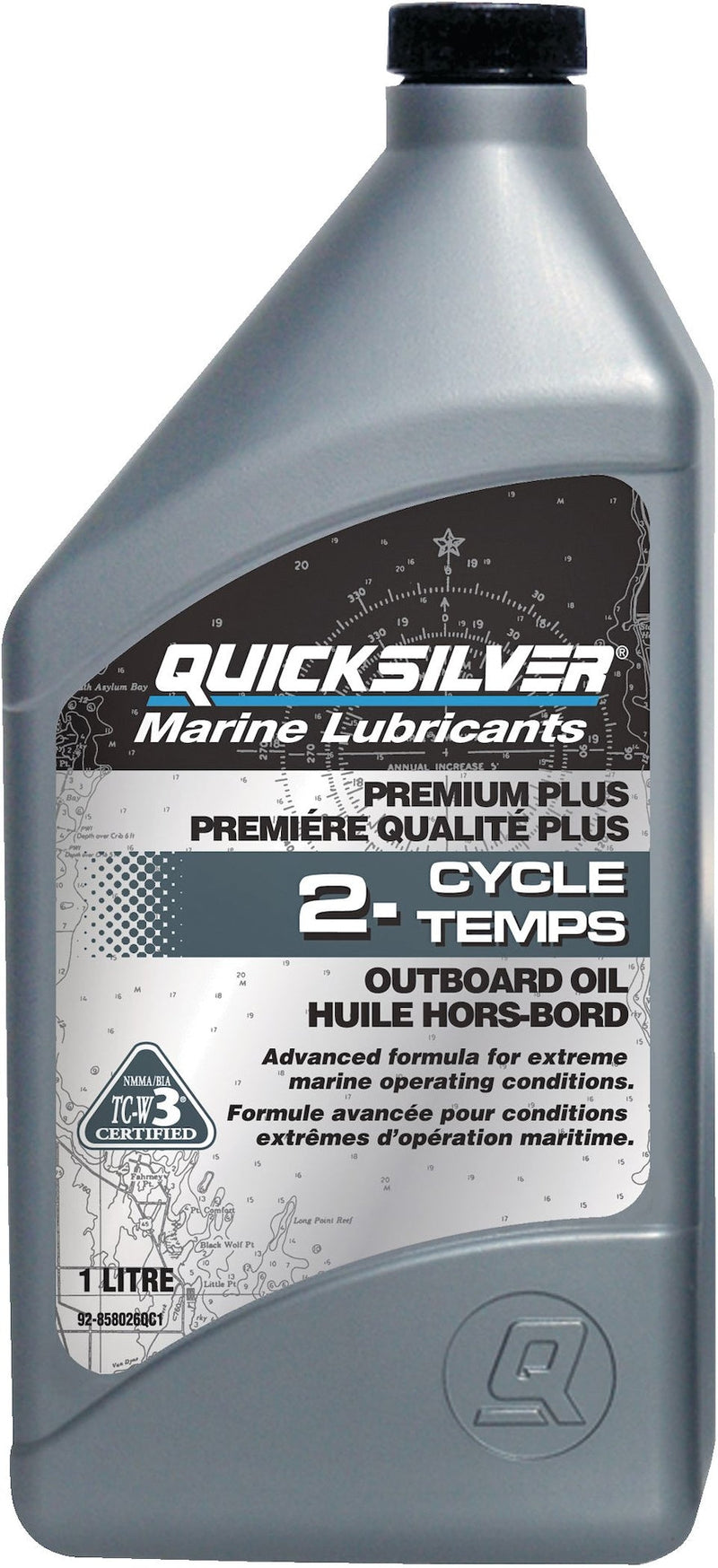 Quicksilver 2-Stroke Premium Plus Marine Outboard Oil, 1-L I5