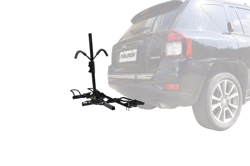 Raleigh 2-Bike Hitch Platform Rack with Anti-Wobble Hitch Pin, Folding Design G1