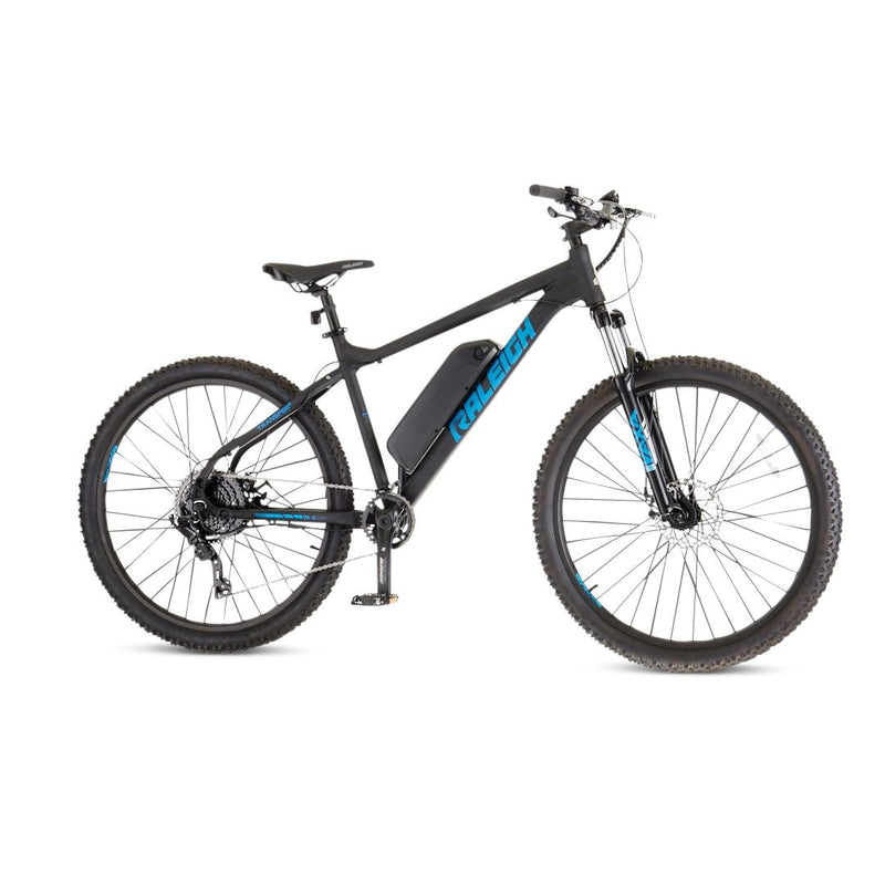 Raleigh Ascend Hardtail Mountain 36V Electric Bike, 350W Motor, 27.5-in Wheel, Black J5