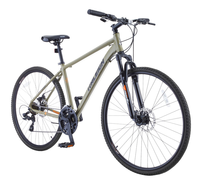 Raleigh Encounter Hybrid Bike with Alloy Disc Brakes, 700C, Grey E9