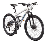 Raleigh Tracker DS Mountain Bike with 21-Speed Shimano Shifting System, Silver