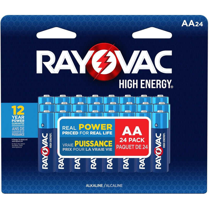 Rayovac HIGH ENERGY AA Alkaline Batteries, Long Lasting, All Purpose, 24-pk N7