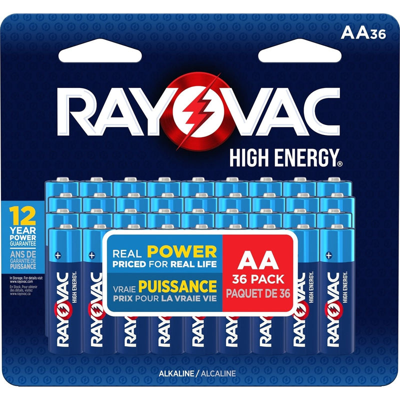 Rayovac HIGH ENERGY AA Alkaline Batteries, Long Lasting, All Purpose, 36-Pk P1