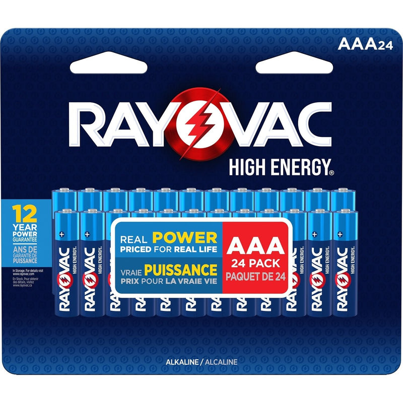 Rayovac HIGH ENERGY AAA Alkaline Batteries, Long Lasting, All Purpose, 24-Pk J8