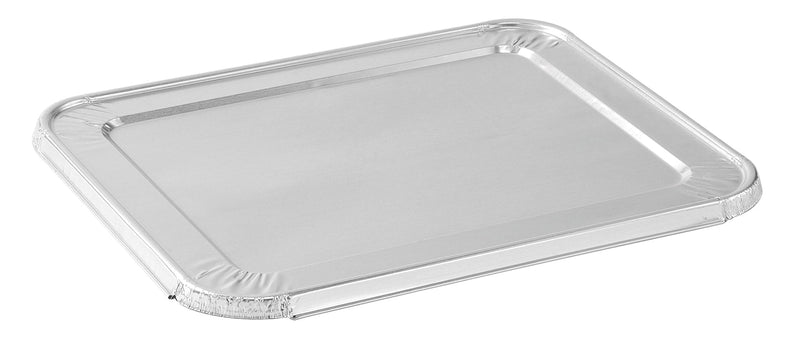 Rectangle Aluminum Foil Steam Half Lid, Silver, 13-in, for Baking/Cooking/Steaming J1