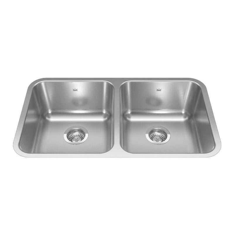 Reginox FB Double Stainless Steel Sink, 30.88x17.75-in P8