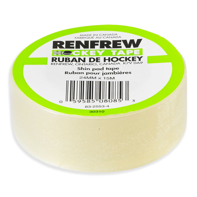 Renfrew Shin Pad Hockey Tape, Clear, 24-mm x 15-m W3
