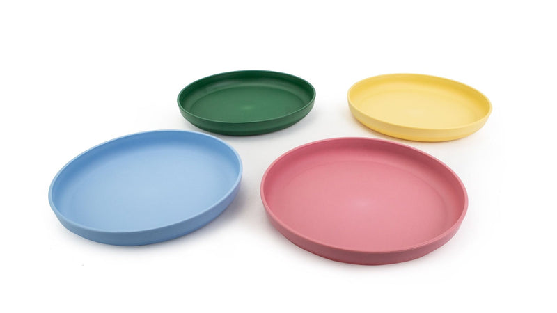 Reusable Plastic Tumbler Plates, BPA Free, Recyclable Material, Suitable for Kids, 4-pk B8